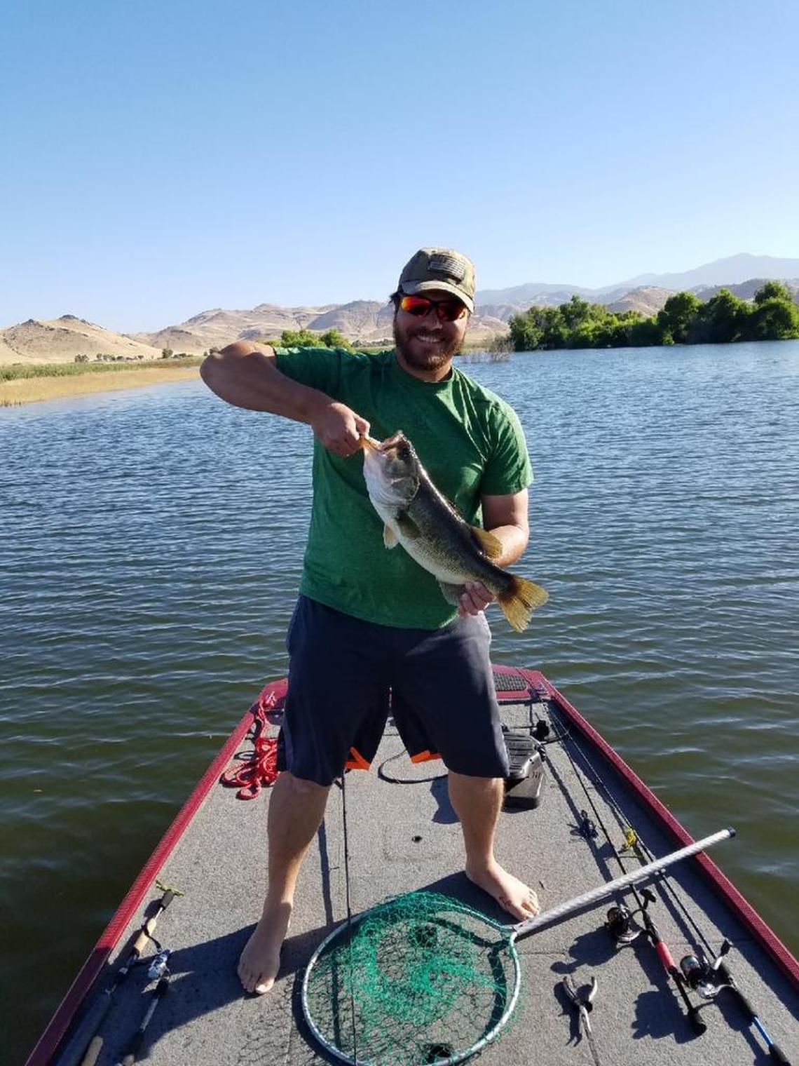 Jason Freeman shows off a 9-pounder caught Saturday, June 23, 2018 at Lake Success using a crankbait.