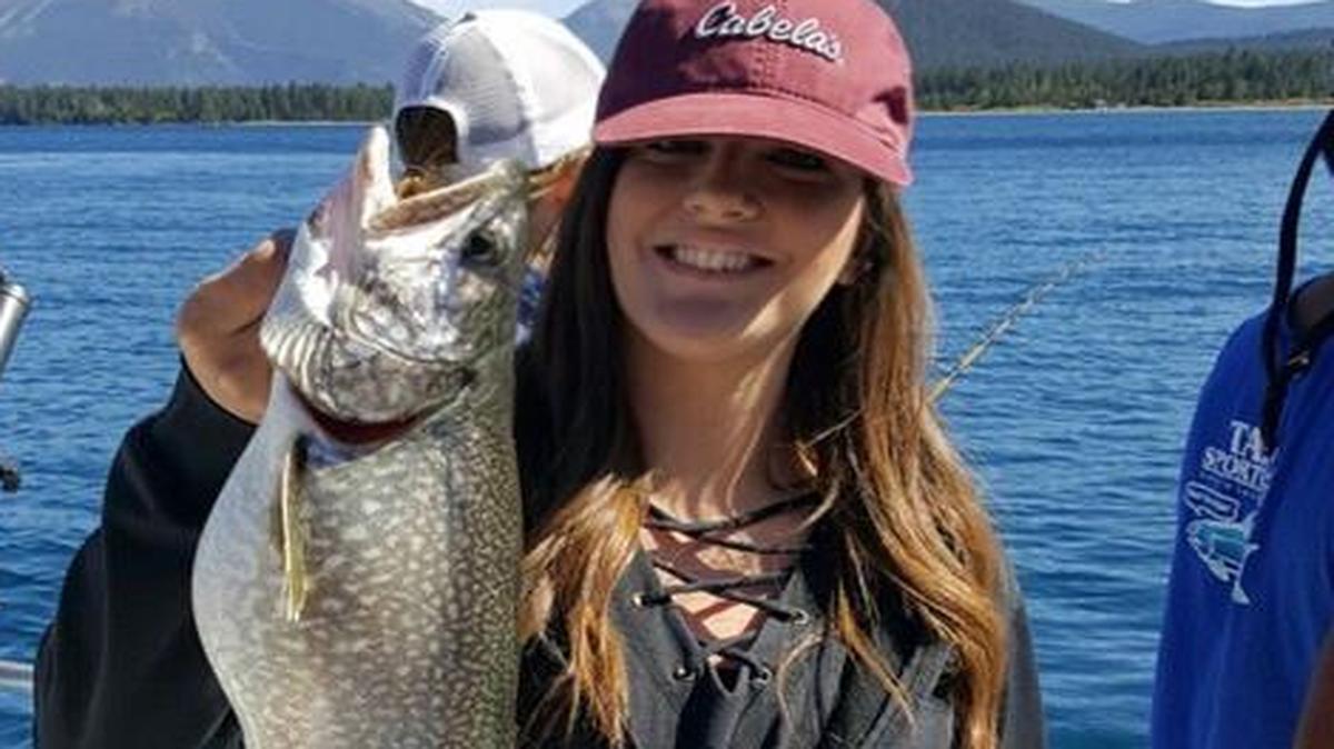 Big mackinaw from Lake Tahoe, with Corrie Schmidt landing the big fish of the day, beating her dad Randy while everybody limited out like always.