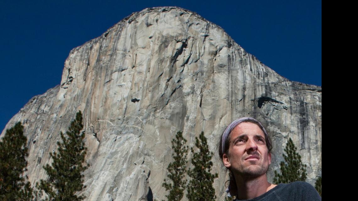 
In a November 2010 photo provided by former Fresno Bee photographer Tomas Ovalle, Dean Potter stands in front of El Capitan after a speed climbing attempt in Yosemite National Park. Potter, renowned for his daring and sometimes rogue climbs and BASE jumps, and his climbing partner Graham Hunt were killed Saturday in Yosemite.

