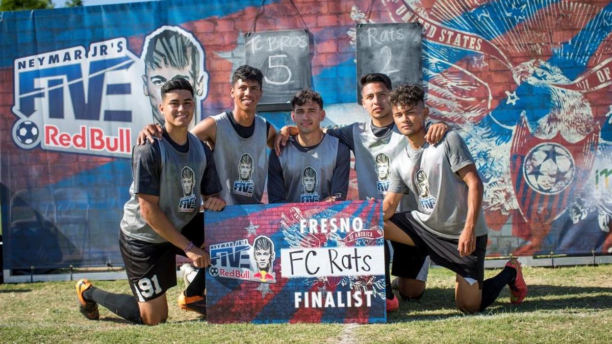 The FC Rats, a local co-ed soccer club made up of former and current Fresno City College players, earned a trip to the U.S. finals of the Redbull Neymar Jr’s Five Tournament in the Fresno qualifier on April 16, 2016.