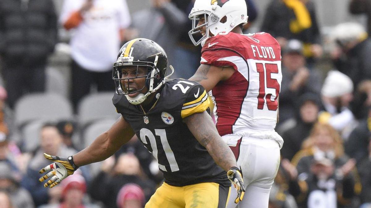 Pittsburgh Steelers safety Robert Golden (Edison) appeals to an official after being called for a penalty defending a pass to Arizona Cardinals wide receiver Michael Floyd in the second half on Oct. 18. Making his first career start, Golden finished with a career-high eight tackles in a Steelers’ 25-13 victory.