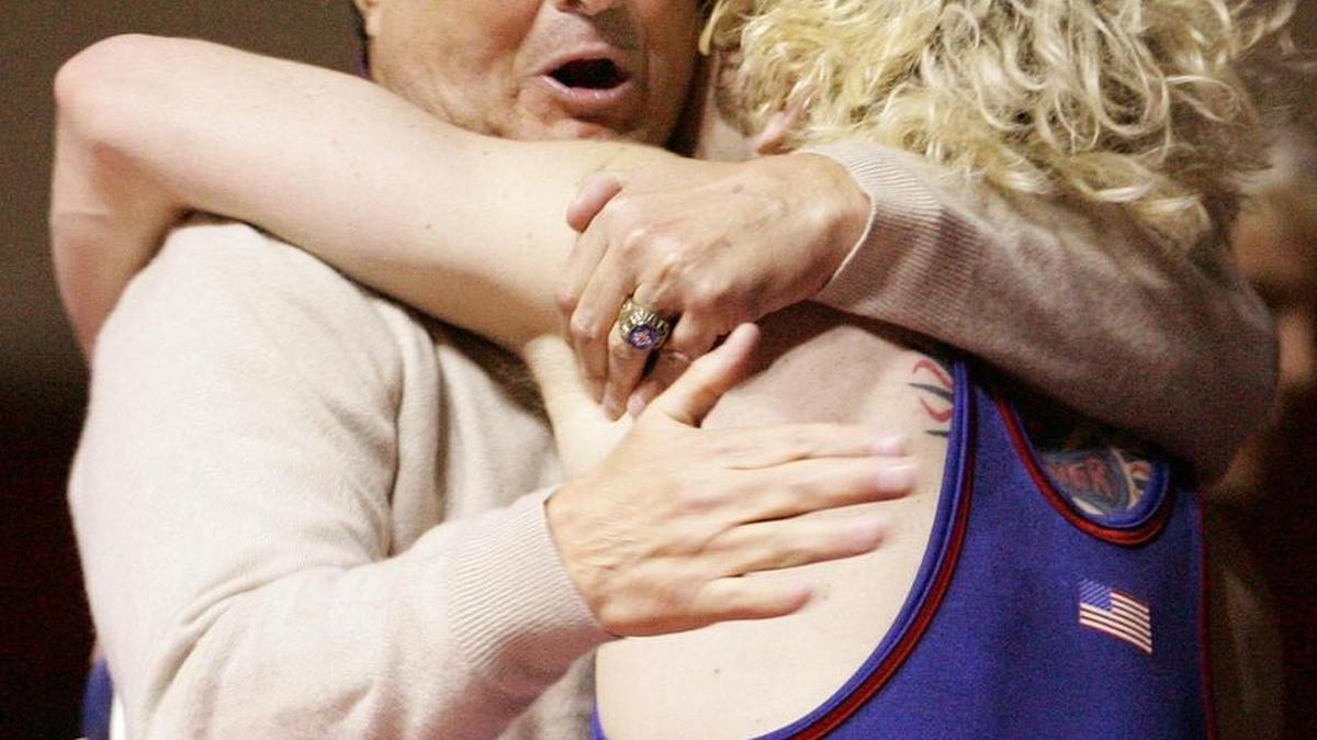 Former Fresno State wrestling coach Dennis DeLiddo, left, will be inducted into the Fresno City College Legends of Wrestling Hall of Fame on Saturday, Oct. 29, 2016.