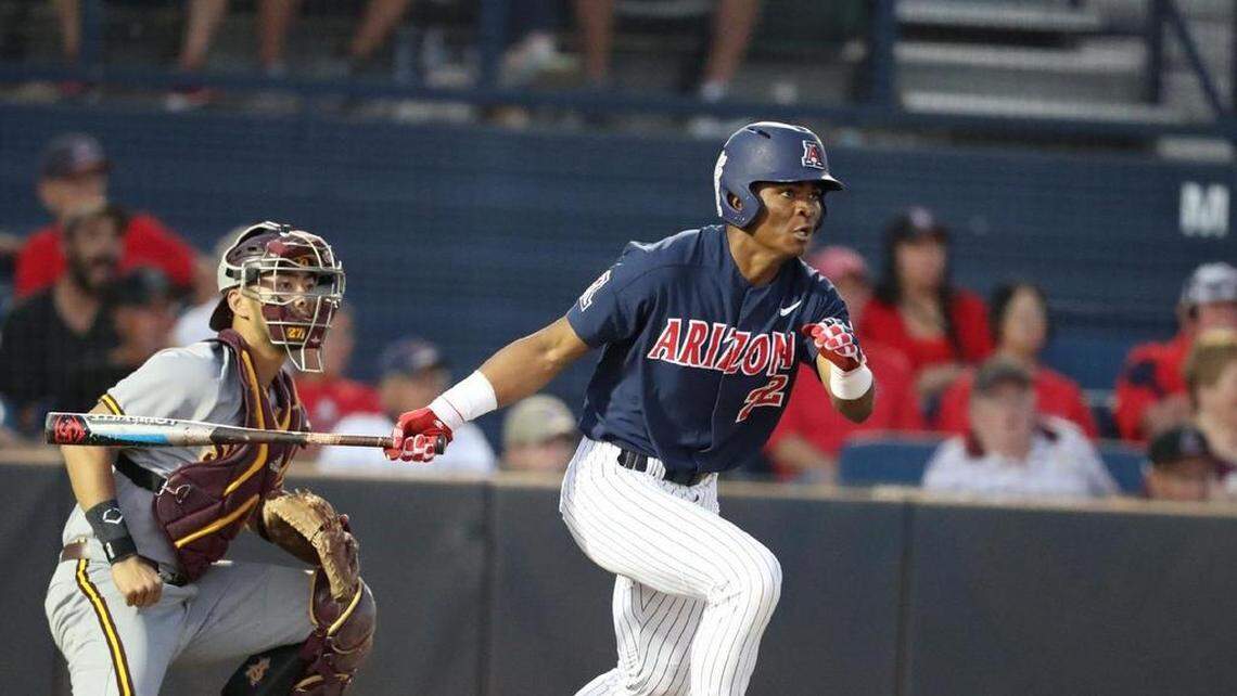 Matt Frazier, formerly of Clovis North High, was batting .412 with six doubles, two triples, one home run and 28 RBI for Arizona before suffering a broken hand in March.