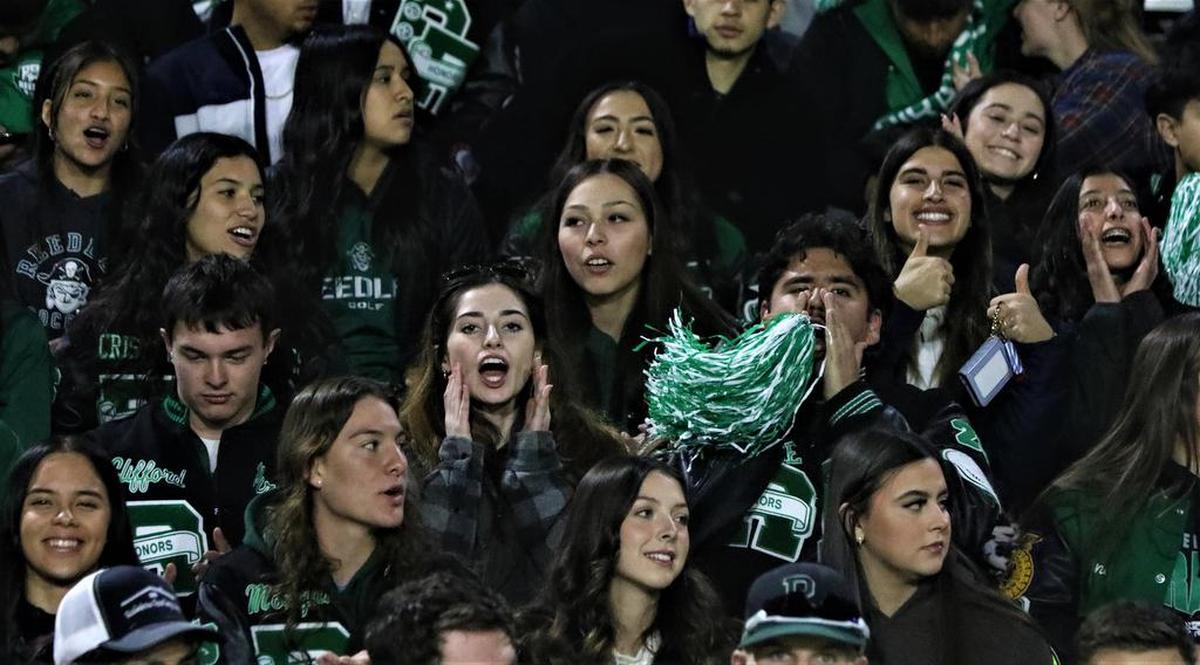 The Reedley High boys soccer team fans made their presence felt at Sanger’s Tom Flores Stadium.