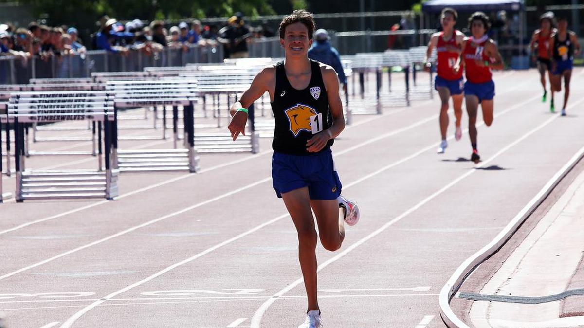 Clovis High sophomore Christopher Caudillo posted a personal-best 4:09.67 to win the 1,600-meter race at the CIF Central Section North Area Quaifying meet at Clovis East High School.