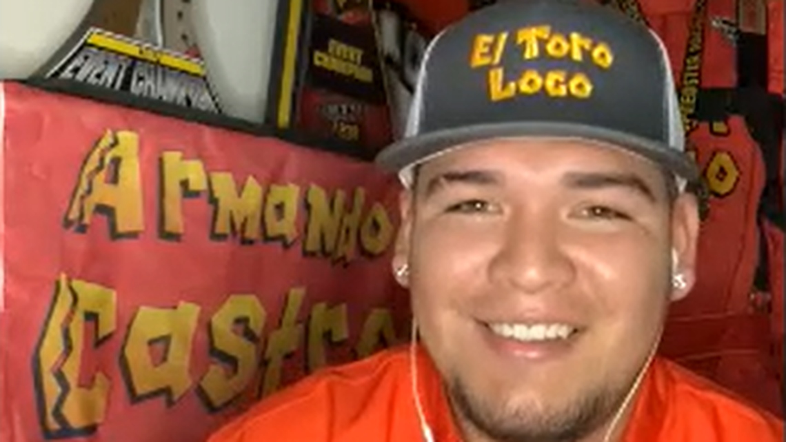 Armando Castro during a zoom interview with Vida en el Valle on July 27. Castro would be the only Latino when Monster Jam comes to Fresno and the Save Mart Center for four shows Aug. 20-22 and would be driving El Toro Loco.