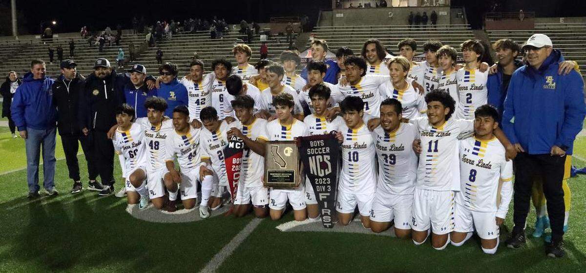 Fourth-seeded Terra Linda High from San Rafael won the Northern California Regional Division III boys title with a 2-0 win over McLane on March 4, 2023 at McLane Stadium.