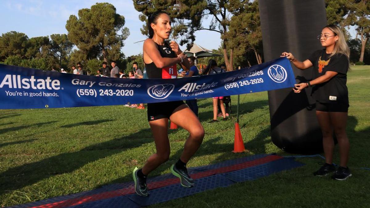 Brenda Eunice Flores of México City missed the course record by four seconds after winning the Miguel Reyes 5k women's division in 16:37.6 at Woodward Park on July 25, 2021.