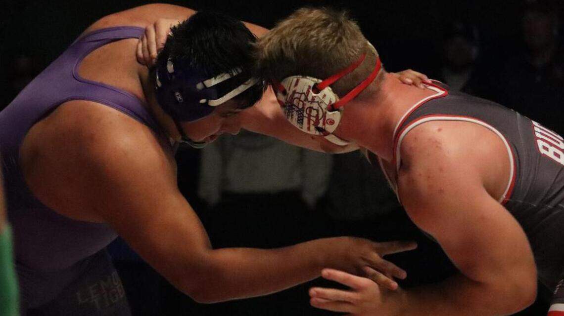 Fifth-seeded heavyweight pins No. 2 and edges No. 3 to claim section masters wrestling title
