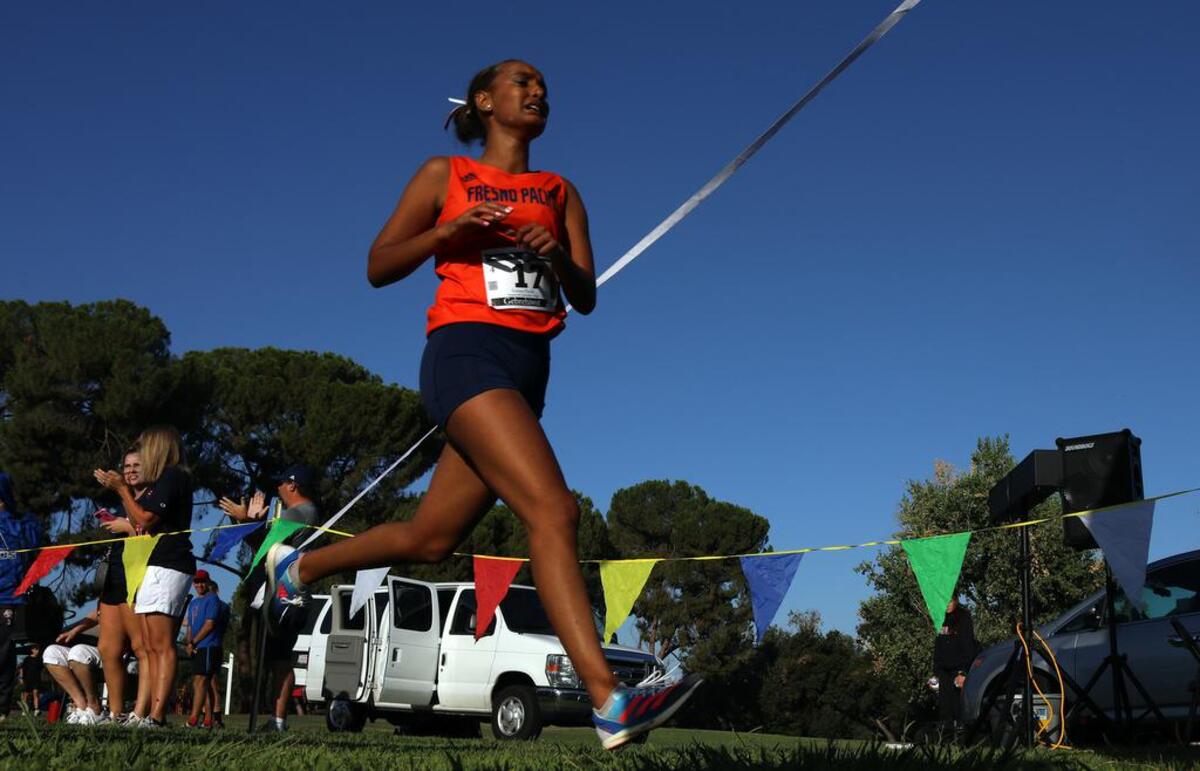 Fresno Pacific junior Yorkabel Gebrehisut won the 5K race of the Sept. 3, 2022 Seawolf Invitational at Woodward Park in 18:51.97.