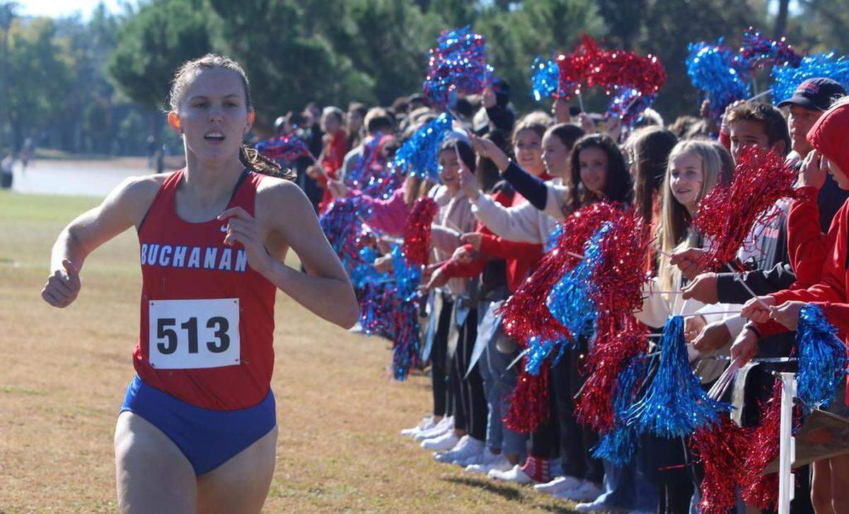 Buchanan High senior Grace Hutchison won the TRAC championshipson Nov. 11, 2022 at Woodward Park in 17:18.84.