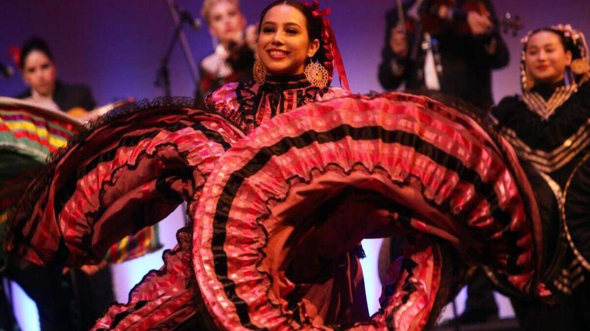Ballet Folklórico Los Falcones perform dances from Jalisco during its Joyas de México celebration of its 25th anniversary at the Gallo Center for the Arts on March 9, 2023.