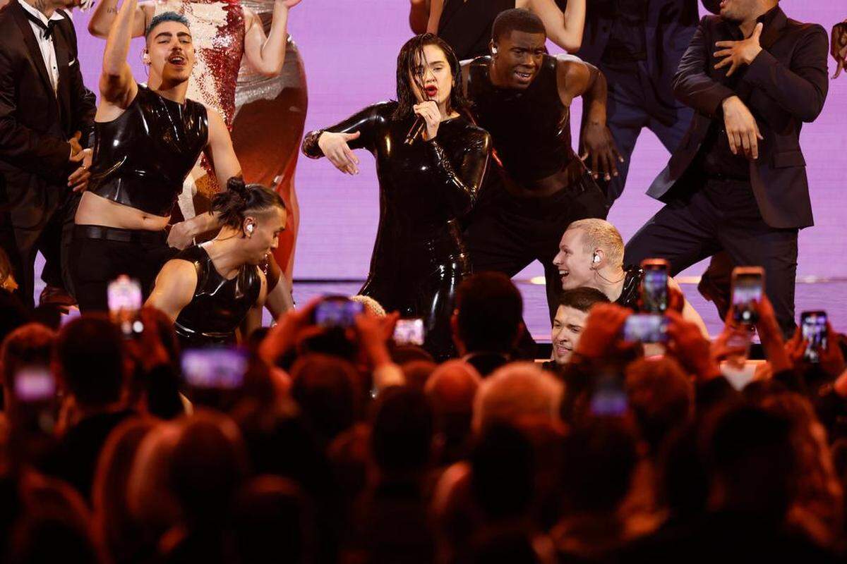 Rosalia performs during the 23rd Annual Latin Grammy Awards at the Michelob Ultra Arena at Mandalay Bay in Las Vegas.
