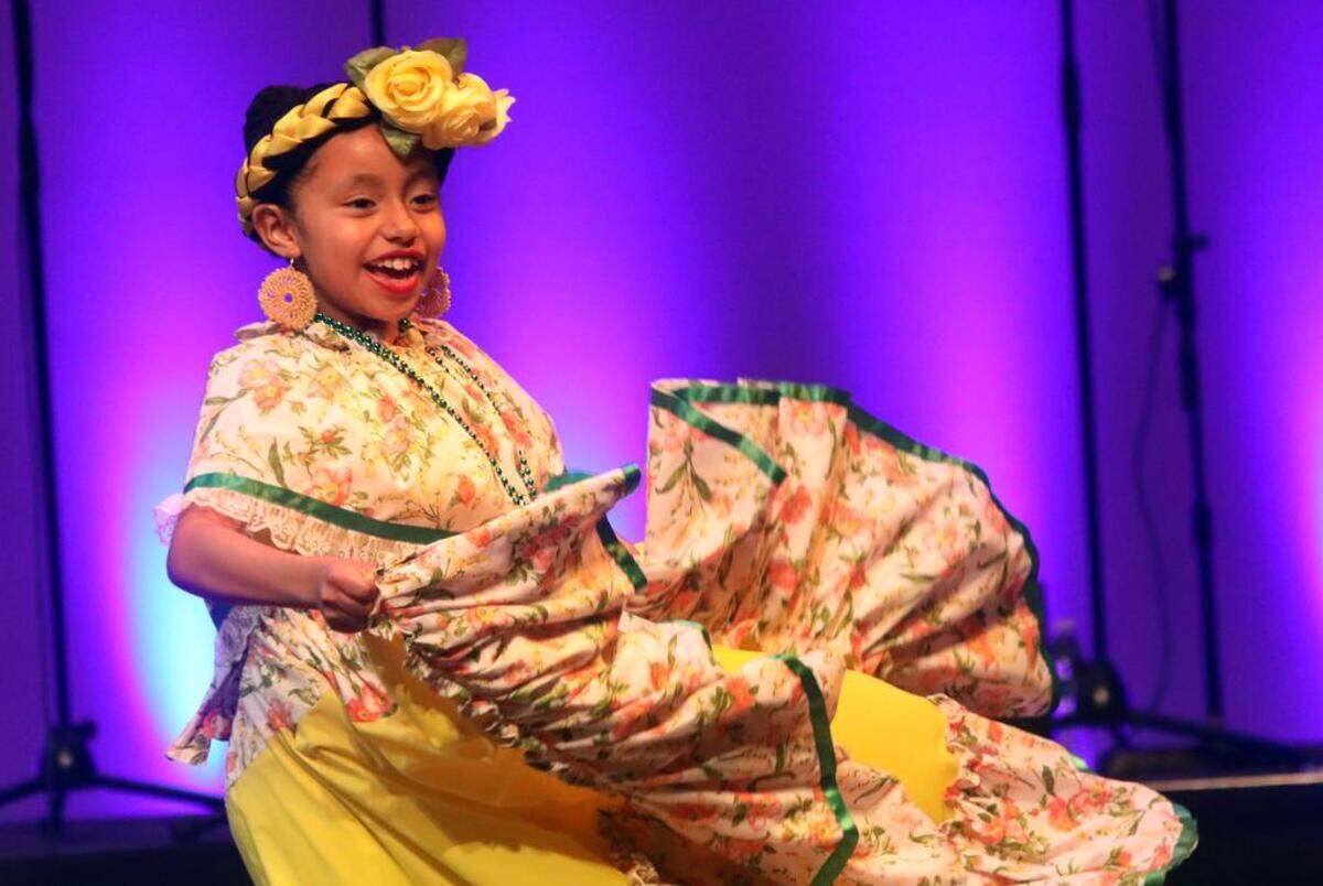 Ballet Folklórico Los Falcones perform dances from Sinaloa during its Joyas de México celebration of its 25th anniversary at the Gallo Center for the Arts on March 9, 2023.
