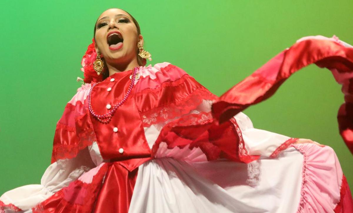 Los Danzantes de Roosevelt High performed dances from Colima during the High School Show Offs at Fresno High on Feb. 25, 2023.