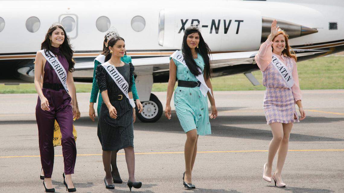 Las actrices Bárbara López, Leidi Gutiérrez, Coty Camacho, Natasha Dupeyrón en ‘Señorita 89’ la cual se estrena el próximo 27 de febrero por Pantaya en Estados Unidos y Puerto Rico con STARZPLAY transmitiendo la serie en América Latina y España.