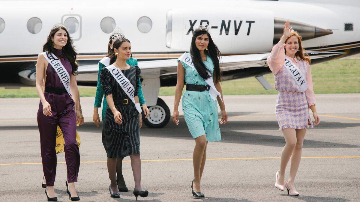 Las actrices Bárbara López, Leidi Gutiérrez, Coty Camacho, Natasha Dupeyrón en ‘Señorita 89’ la cual se estrena el próximo 27 de febrero por Pantaya en Estados Unidos y Puerto Rico con STARZPLAY transmitiendo la serie en América Latina y España.