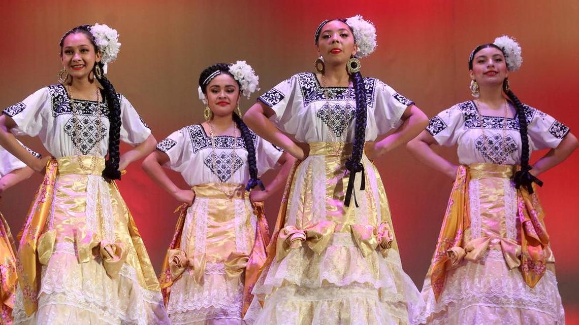 Ballet Folklórico Netzahuacoyotl from Concord performed dances from Campeche Estilo Sarao during the California Gold folkloric dance show at Central High East on June 11, 2022.