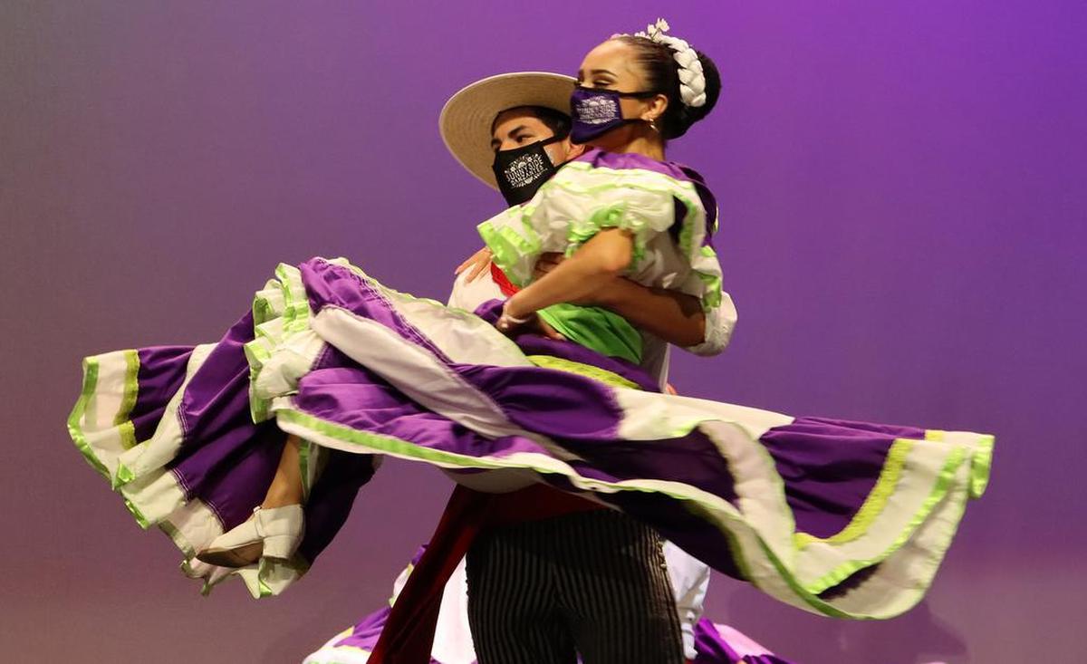 Sunnyside High School Danzantes perform a dance from Colina during the 2022 High School Show Offs at Fresno High on March 12, 2022.