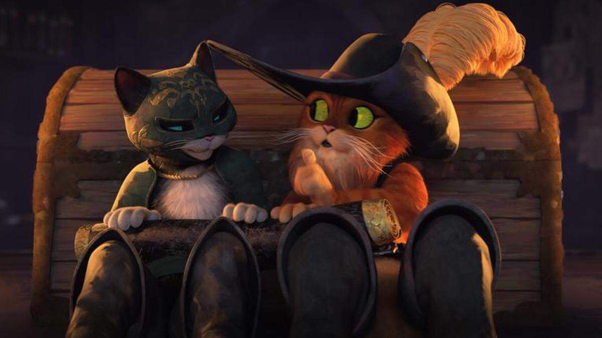 Fotografía cedida por Universal Pictures/DreamWorks Animation que muestra una escena de la película El Gato con Botas 2. El Gato con Botas, el felino más irreverente de la animación “hollywoodiense”, regresa a la gran pantalla 11 años después de su última aventura para constatar que la vida se le acaba y que hasta los personajes más canallas tienen momentos de debilidad.
