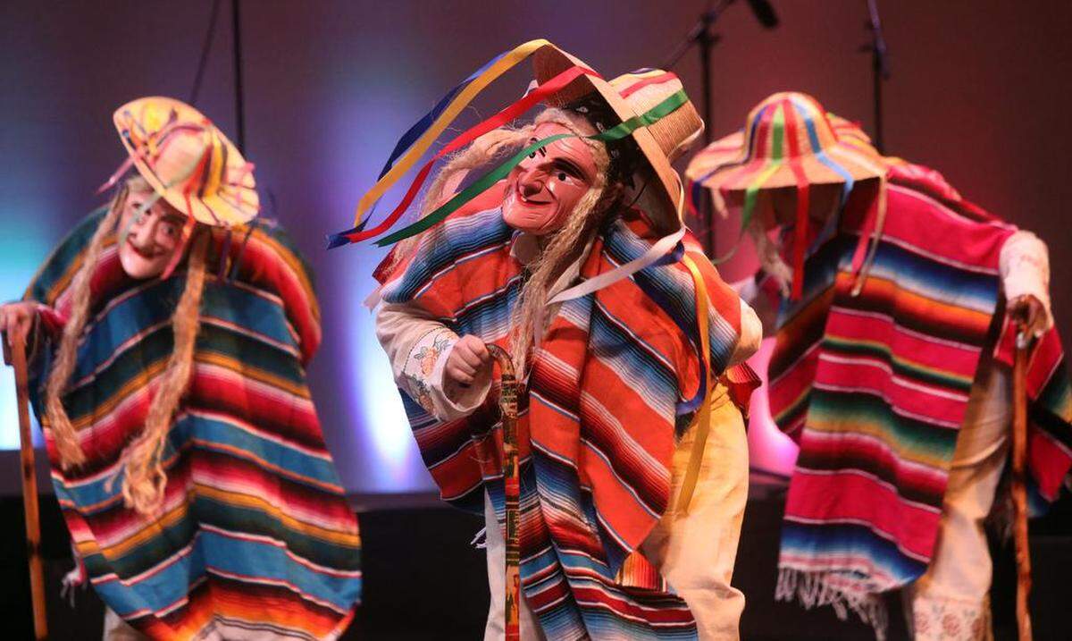 Ballet Folklórico Los Falcones perform dances from Michoacán during its Joyas de México celebration of its 25th anniversary at the Gallo Center for the Arts on March 9, 2023.