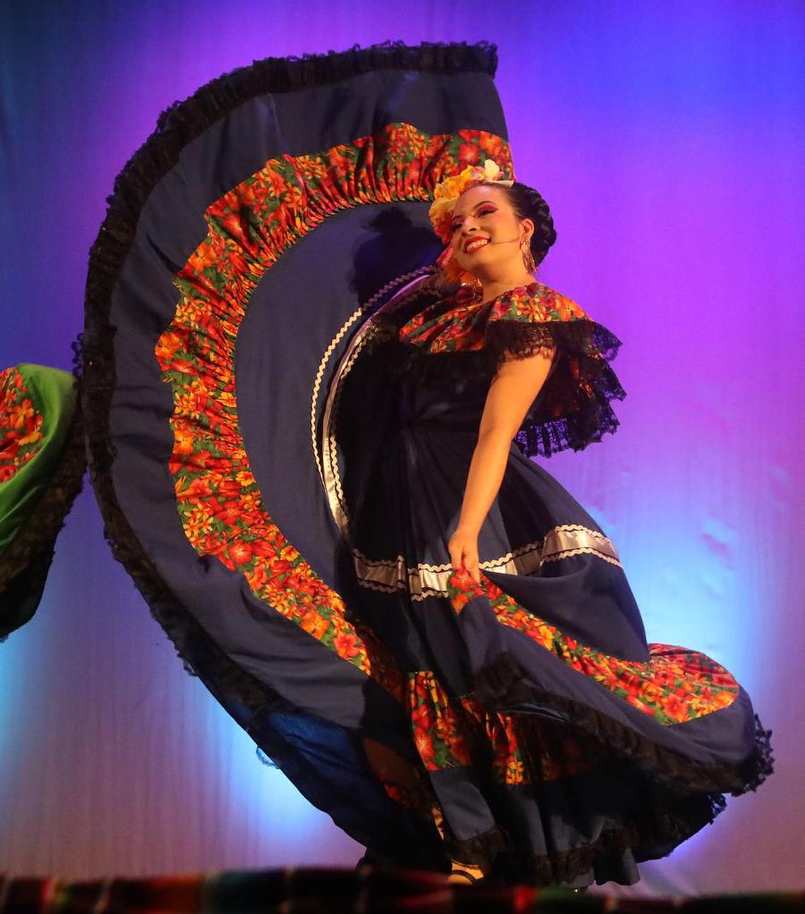 Ballet Folklórico Nube de Oro from Sacramento performed Sones Mestizos y Sinaloenses during the Californai Gold folkloric show at Central East High School on June 11, 2022.