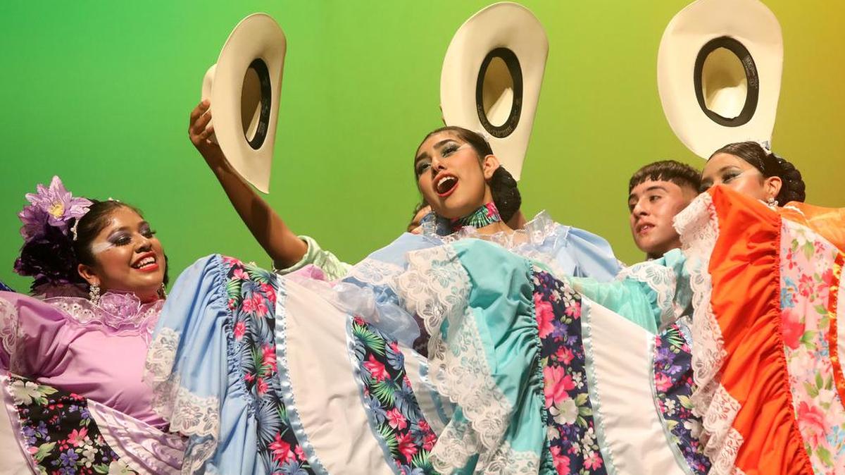Los Paisanos from Selma High performed Nayarit Costa dances during the High School Show Offs at Fresno High on Feb. 25, 2023.