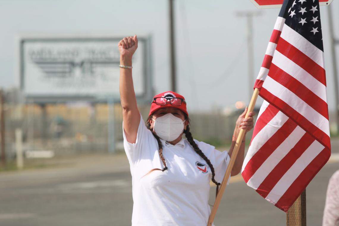 Lourdes Cárdenas., quien vive en Fresno, tiene 19 años trabajando como campesina.&nbsp;Ella fue uno de los campesinos en la manifestación ‘Un día sin inmigrantes’ por la reforma migratoria en Cinco Puntos.