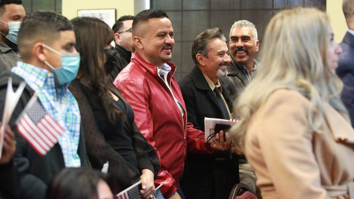 Representing nine countries including Egypt, El Salvador, India, México, the Philippines, Yemen, Perú, Russia, and Israel, 31 immigrants took oath as new U.S. citizens during the naturalization ceremony held on March 28, 2022, in observance of César Chávez Day in the 17,000-square-foot, mission-style structure now called Villa La Paz.