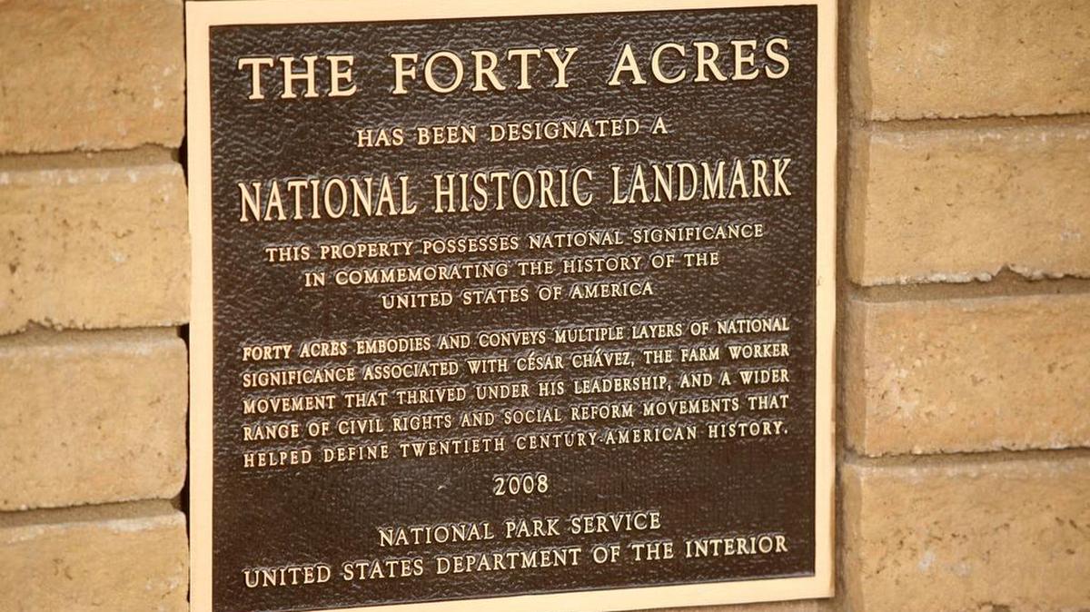 Forty Acres was designated as a National Historic Landmark by then-Interior Secretary Ken Salazar in February 2022. Sen. Alex Padilla is leading an effort to include it as part of the César E. Chávez and the Farmworker Movement National Historical Park.