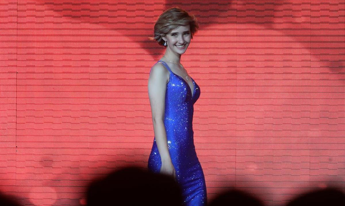 Miss Calaveras County Katherine Sharp won the preliminary Red Carpet competition at the Miss California pageant on June 23, 2021 in Fresno.