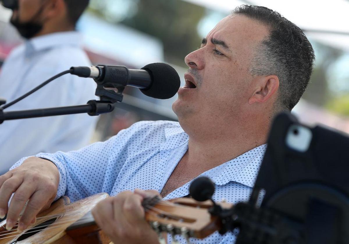 Los Originarios del Plan perform ‘Valona pal Covid’ during a June 13, 2021 pop up performance at the Madera fairgrounds.