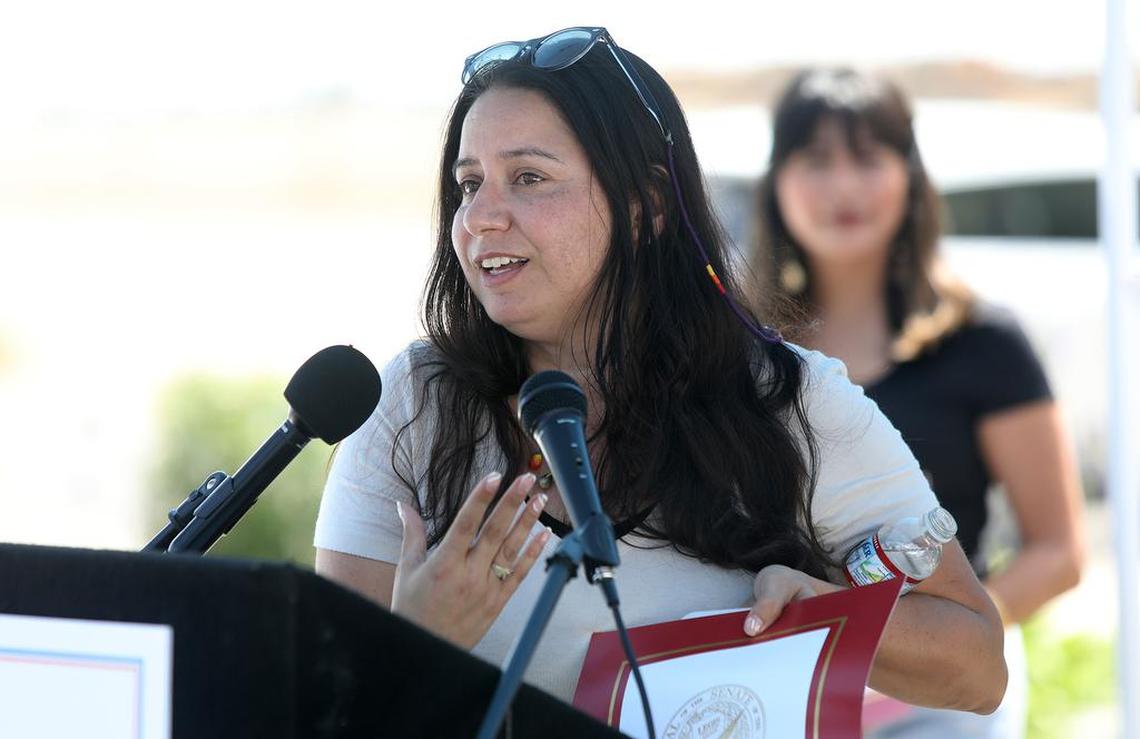 Líderes Campesinas public relations manager Irene de Barraicua said the electric vehicles her organization received will save money being spent on mileage.