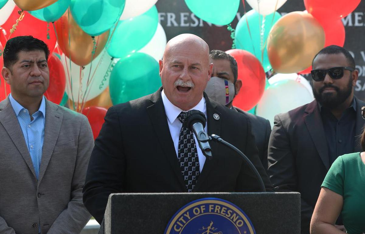 Fresno Mayor Jerry Dyer acknowledged the impact the Mexican community has made in the region during a Mexican Independence Day celebration at Fresno City Hall on Sept. 15, 2021.