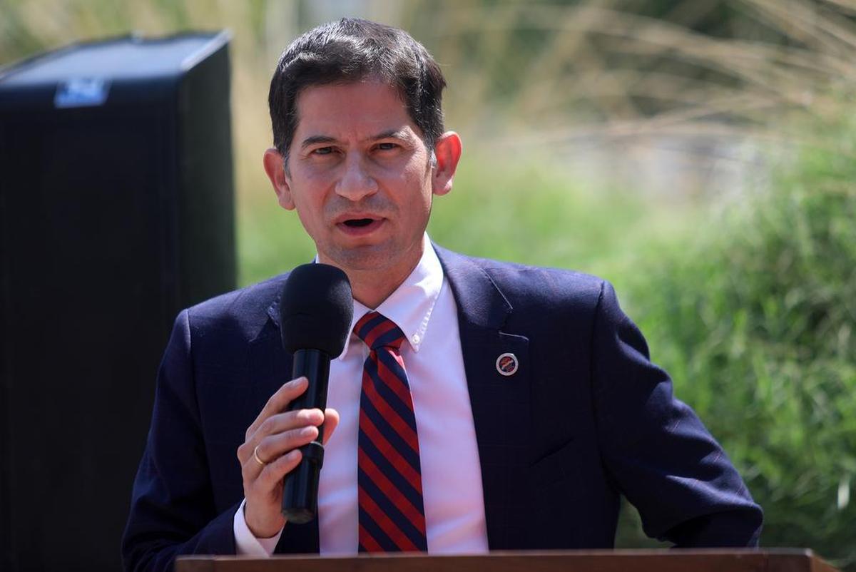 Fresno State President Saúl Jiménez-Sandoval told students to rely on family and friends whenever they encounter a problem. He spoke at the Sept. 16, 2021 Bienvenida.