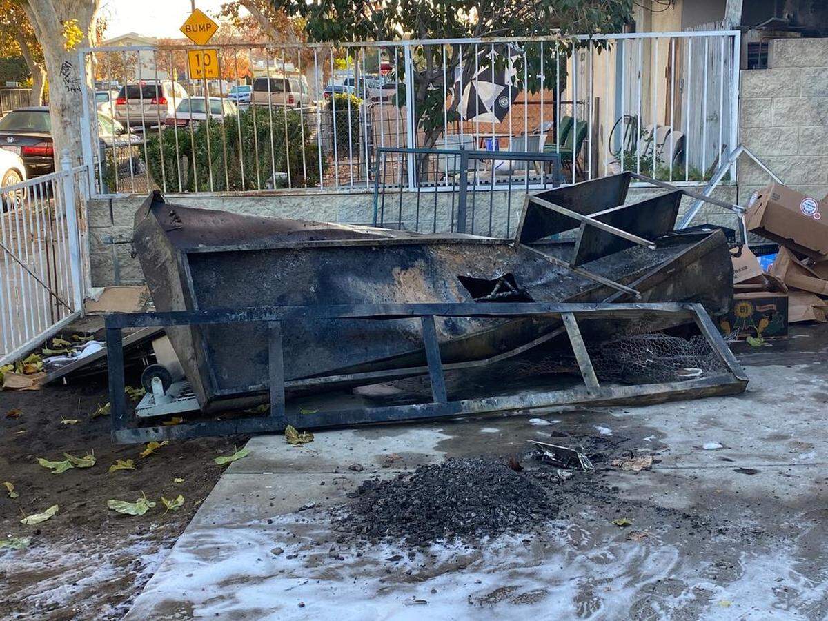 Zamoras Carnitas Mexican Restaurant on Fresno Street near the Highway 180 overpass was damaged by a fire Tuesday, Nov. 29, 2022.