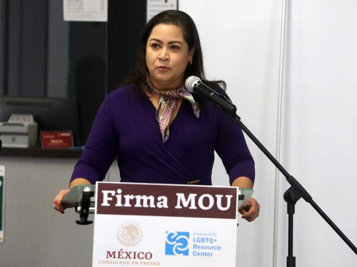 Mexican head consul Adriana González Carrillo announced a memorandum of understanding with the Fresno EOC LGBTQ+ Resource Center to help Mexican nationals on Oct. 20, 2022.