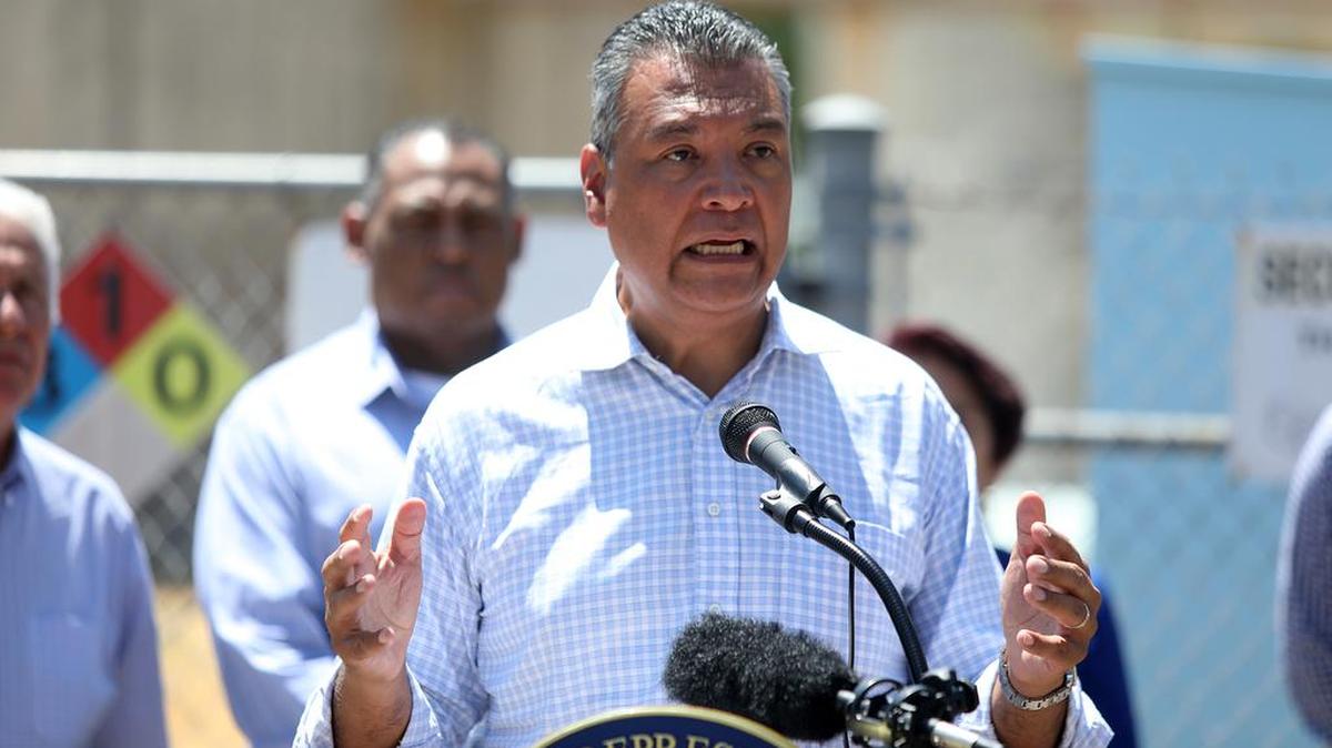 Sen. Alex Padilla, D-California, in the Central Valley last July. Padilla is one of the senators who pushed for immigration reform to be part of the budget bill.