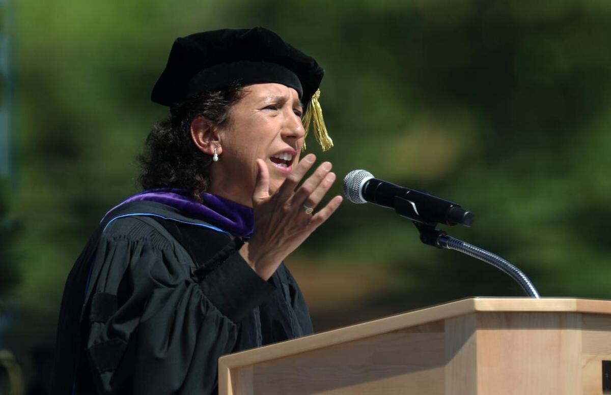 Former UC Regent Cecilia Estolano was the keynote speaker at the UC Merced commencement ceremony on May 15, 2022.