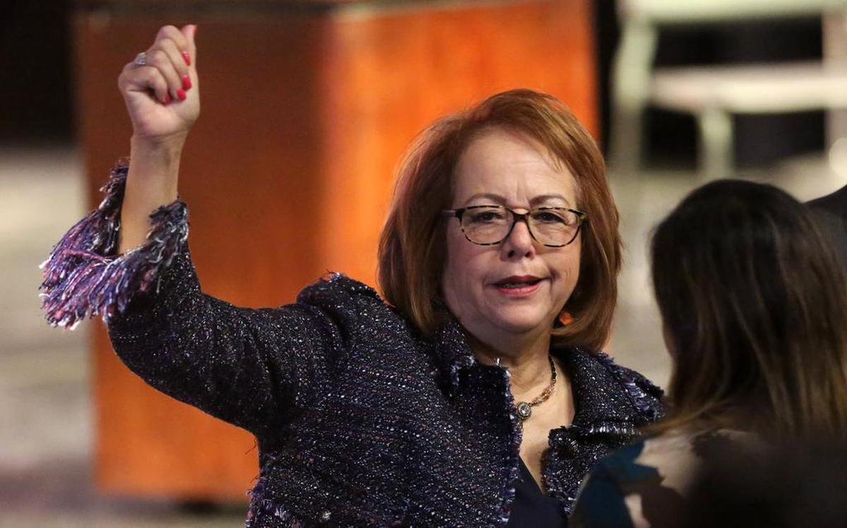 State Sen. María Elena Durazo, here in 2019, outlined the Latino Legislative Caucus priority bills for 2022.