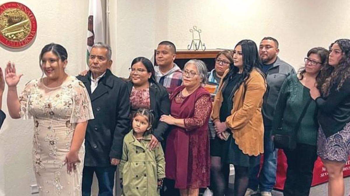 A screen shot of state Sen. Melissa Hurtado’s Instagram pages shows her being sworn into office on Saturday. Hurtado won reelection by 20 votes out of almost 137,000 votes cast in the 16th District.