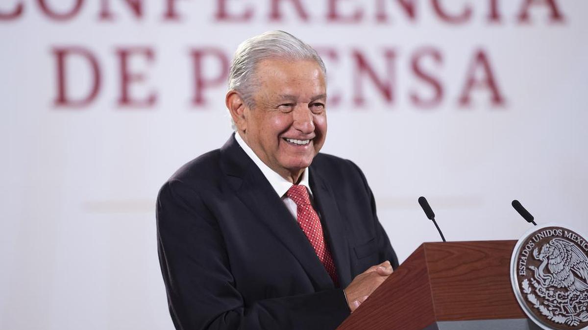 Andrés Manuel López Obrador speaks at a press conference in México City.