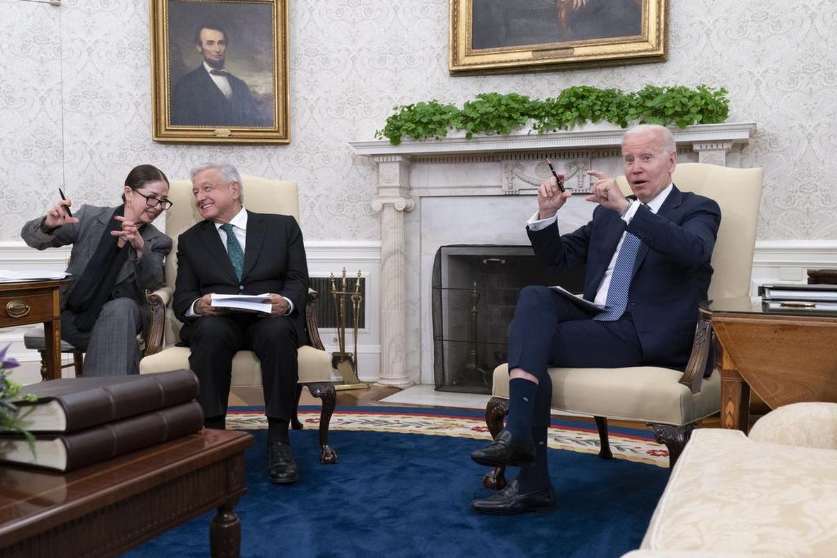 El presidente Joe Biden se reúne con el presidente Andrés Manuel López Obrador de México, en la Casa Blanca en Washington, D.C.