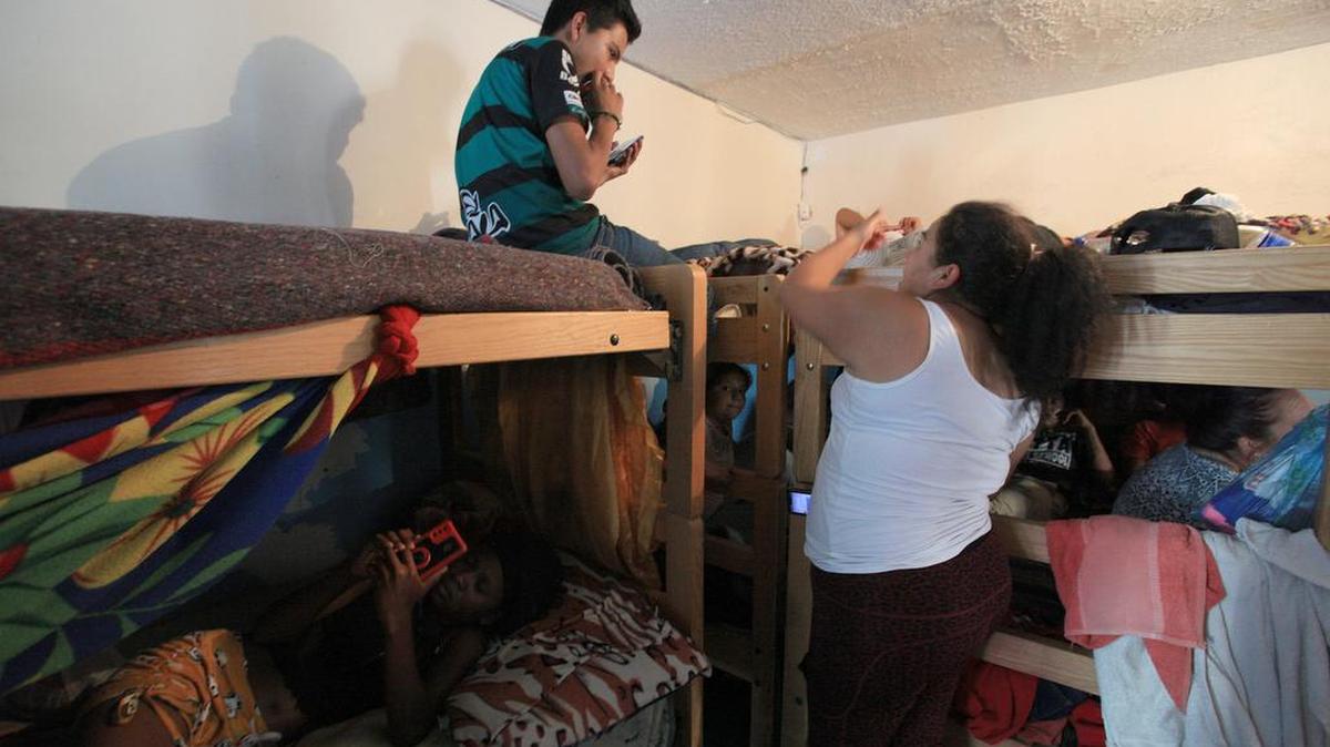A group of migrants remain in the Esperanza Para Todos shelter in Ciudad Juárez. Many had been waiting for the end of Title 42 to be able to cross into the U.S. and seek asylum.