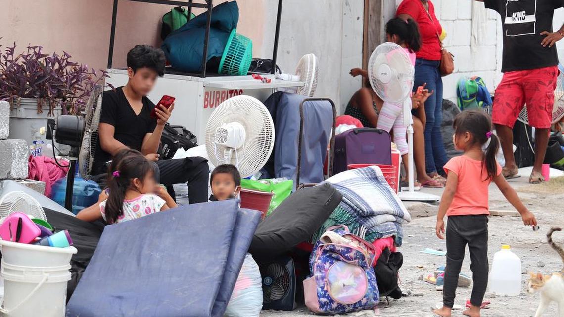Migrant families trying to seek asylum in the U.S. have been living outside shelters and churches in México.