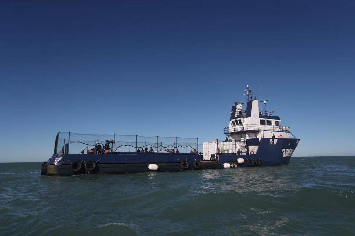 Sea Shepherd el cual monitorea la zona de refugio de la vaquita marina en el Puerto de San Felipe, estado de Baja California.