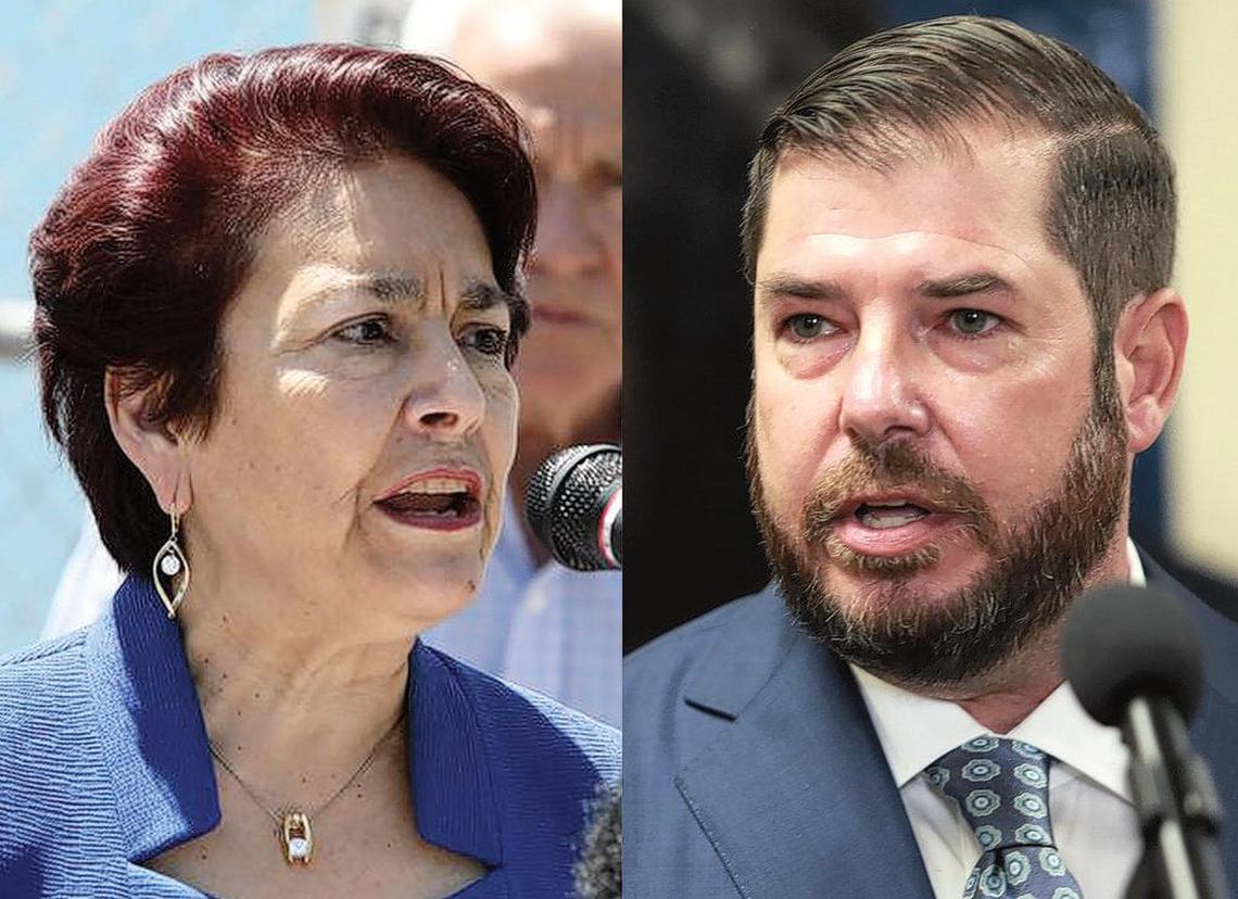 State Sen. Anna Caballero, left, and Assemblymember Joaquín Arámbula. Both are Democrats running to continue representing parts of the San Joaquín Valley