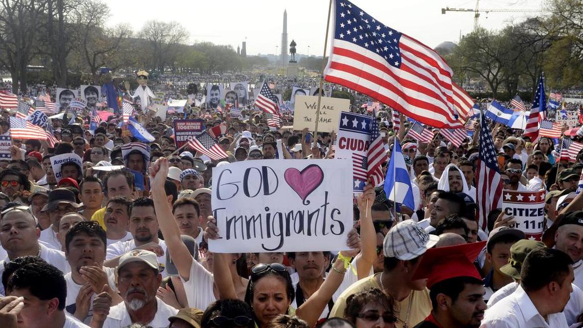 Pro-immigrant activists from throughout the country showed up in Washington, D.C. in April 2013 to demand a stop to deportations and to support immigration reform.