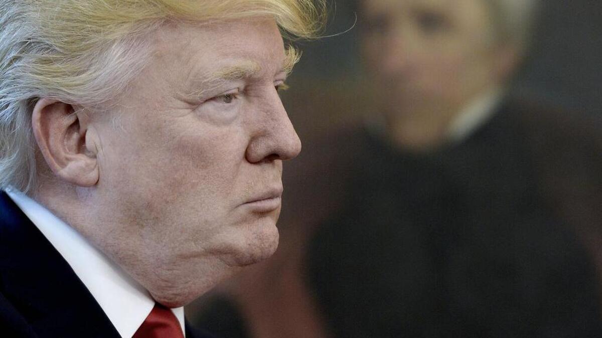 El ex presidente Donald Trump en la Casa Blanca en marzo de 2017.