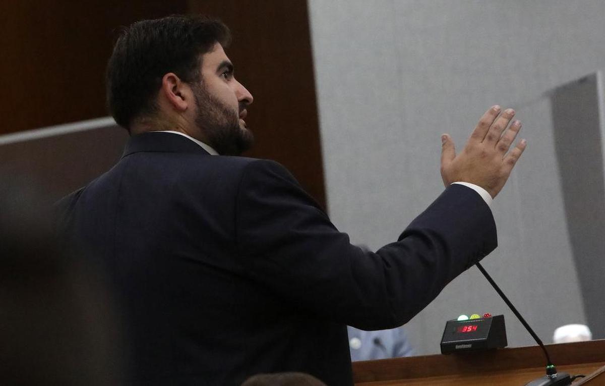 Republican activist Alex Tevlian explained his proposed redistricting map to the Fresno County Board of Supervisors on Nov. 9, 2021.